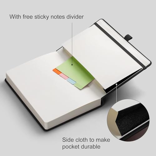 AHGXG Lined Journal Notebook, 320 Numbered Pages, A5 (5.75'' X 8.38'') - color: Black, size: A5