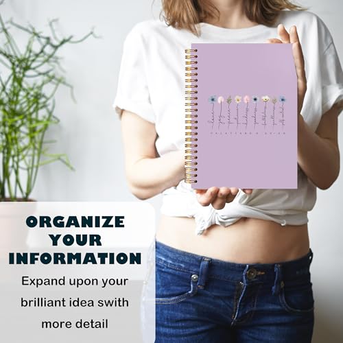 BearCake Boho Floral Christian Notebook Journal,Christian Gifts for Women, spiral Bible Notebooks for Note Taking, Bible Journaling Notebook,Bible 5:22-23 Hardcover Spiral Notebook 5.5x8.3 purple - color: white Bible purple flower