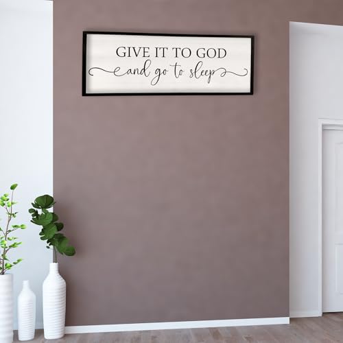 Surfapans Give It To God And Go To Sleep Sign, 40"x15", Black - color: Give It To God And Go To Sleep（Black), size: 40"L x 15"W