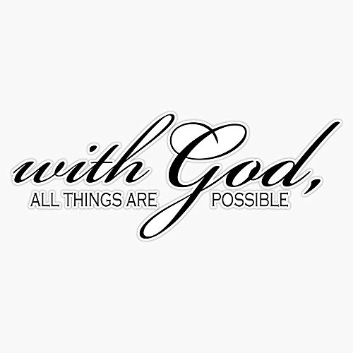 Christian Inspirational Print Sticker Vinyl Bumper Sticker Decal Waterproof 5"