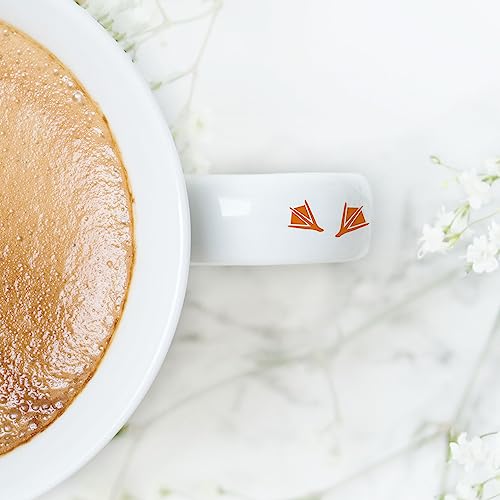 Christian Coffee Mug with Gift Box, 12 oz Ceramic, with Bible Verse - color: Blue / Puffins