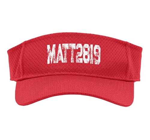 Favorite Bible Verse Matthew 28 19 Go Make Disciples Sport Sun Visor - color: Red