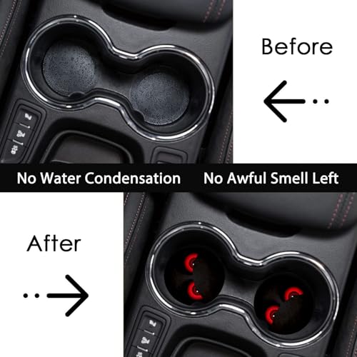 2 Pack Red Eye Car Cup Holder Coasters Universal Neoprene Coasters - color: Angry Eye
