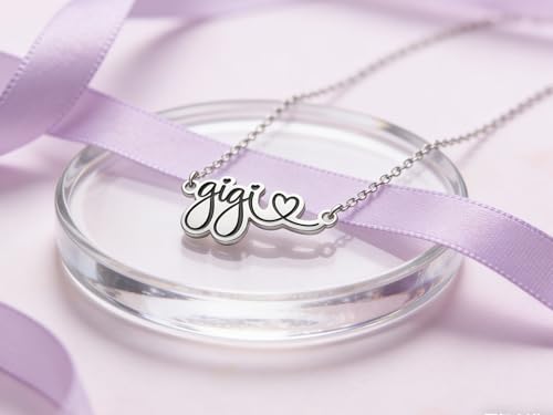 Faith Jesus Cross Necklace Name ID Warm Gift for Mama Gigi Grandma Women - color: gigi letter necklace