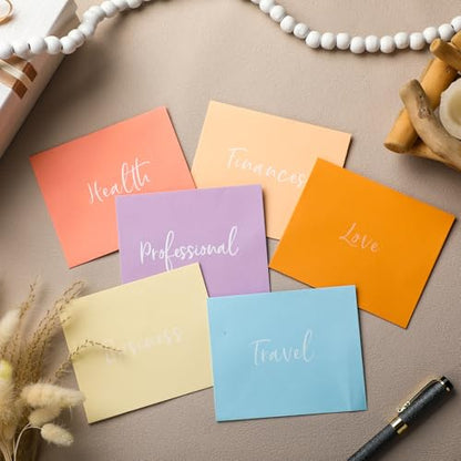 Fullhawl 18 Pcs Prayer Envelopes Motivational Words Christian Gift, Pastel - style: Pastel