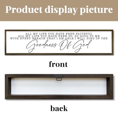 Goodness of God' Wooden Sign, Inspirational Christian Wall or Tabletop Decor, Farmhouse Style Scripture Plaque, Nursery Signs, Bible Verse Sign, Faith & Gratitude Gift, Housewarming Gift