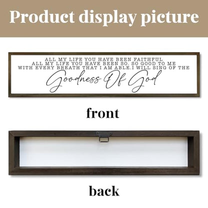 Goodness of God' Wooden Sign, Inspirational Christian Wall or Tabletop Decor, Farmhouse Style Scripture Plaque, Nursery Signs, Bible Verse Sign, Faith & Gratitude Gift, Housewarming Gift