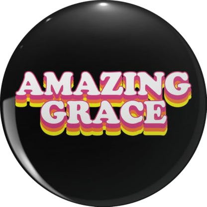 Amazing Grace Bible Verse Christian Faith Inspirational Religious Quote Lapel Pin Brooch Badge Novelty Gift 0.75"