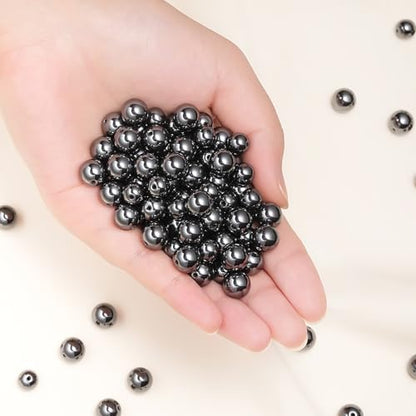 8mm Natural Black Hematite Gemstone Beads Polished Round Smooth Stone Beads for Bracelets Jewelry Making 15inch Loose Beads - color: AAA Black Hematite, size: 8mm