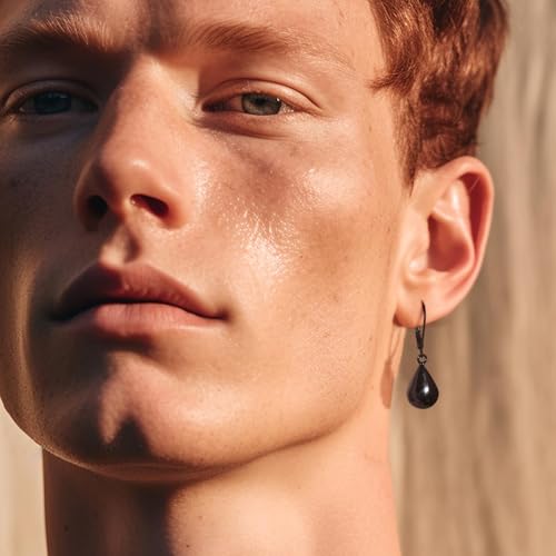 14K Gold Earring Cross Waterdrop Butterfly Heart Knot Earrings for Women Gold Silver Cross Leverback Drop Gold Silver Teardrop Hoop Dangle Earring White Gold Dangle Drop Earring - color: Black-Waterdrop Leverback Dangle Earring
