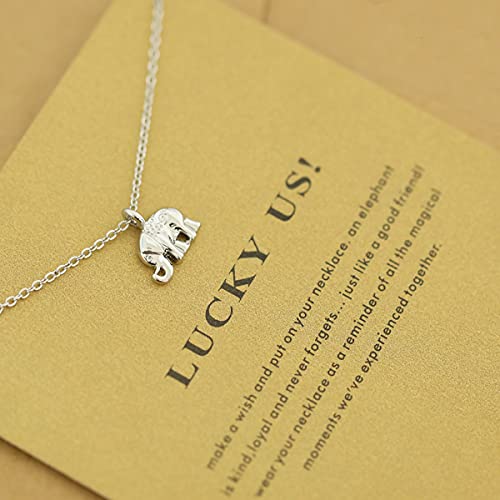 Baydurcan Silvery Necklace for Women Pendant Chain Friendship Necklace Gift - style: sliver elephant2