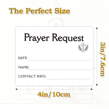 200 Pcs Prayer Request Cards & Praise Cards, 3x4 Inch – for Church, Small Groups, Bible Study, Worship and Prayer Gathering