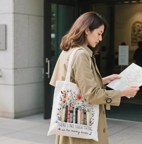 Book Canvas Bag, Read Tote Bag, Inspirational Canvas Bag. - color: White Read Inspirational-06