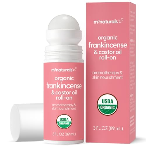 Organic Castor Oil and Frankincense Roll On - Cold-Pressed & Hexane-Free