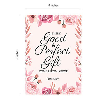 DIVERSEBEE Inspirational Christian Greeting Cards of Encouragement (Floral) - color: Floral