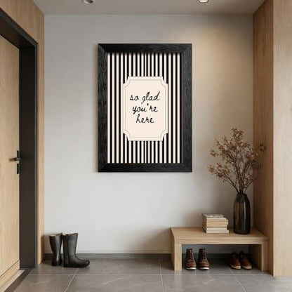 So Glad Here Canvas Wall Art Script Poster 8x10in Black Framed Flat - color: style 03, size: 8"L x 10"W