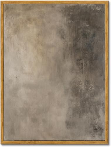 KBKBART Framed Canvas Wall Art, Earthy Abstract Illustrations Paintings - color: Earthy Painting, size: 16"L x 12"W