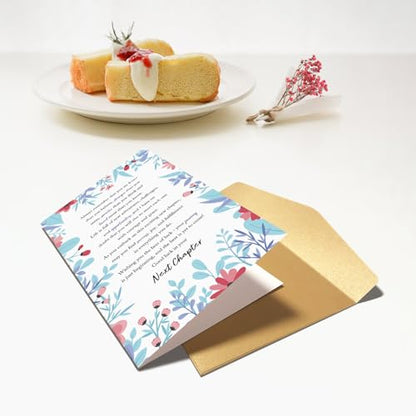 New Chapter Card for Men Women, Floral Good Luck in Your Next Chapter Card, Coworker Leaving Cards Gifts, New Home Congratulations Cards, New Beginning Gifts - color: New Chapter