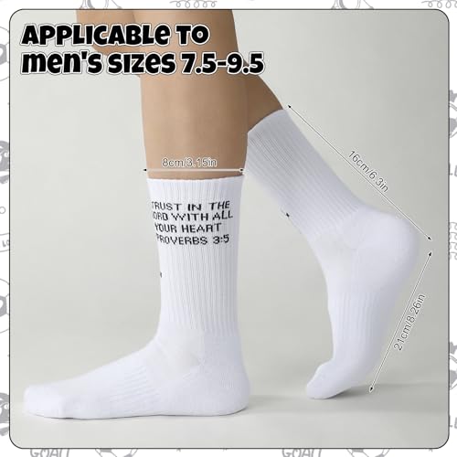 4 Pairs Christian Cross Socks Prayer Religious Socks - color: Black, White