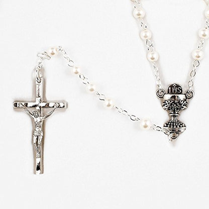 First Holy Communion Book, Lapel Pin, Rosary and Keepsake Box Set for a Girl In Christ