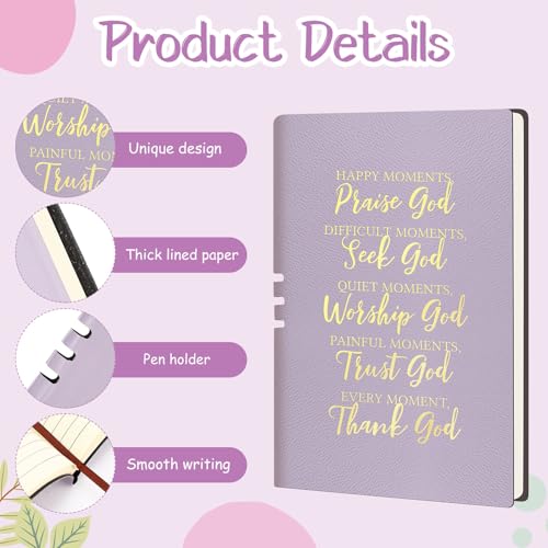 Shinylin 7 Pcs Christian Gift Set for Women Biblical Gifts Women Inspirational Presents Xmas Party Suit - color: Purple