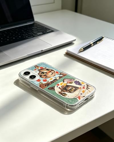 Cute Cat Painting Phone Case Compatible with iPhone 17 - color: Cute Cat