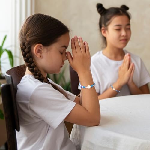 Cute Cross Bracelet Teen Girl Gifts Trendy Stuff Christian Gifts for Kids/Girls/Boys/Teens/Women Jewelry Colorful Jesus Bracelets Christmas Religious Communion Baptism Confirmation Gifts - color: 2-Granddaughter C