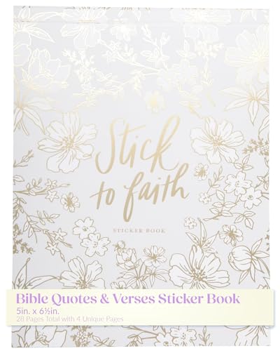 WORLD TRAVELER Eccolo Bible Quotes Sticker Book. 28 Pages of Inspirational and Prayer Themed Stickers - color: Stick To Faith