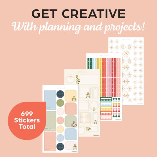Happy Planner Classic Sticker Pack for Planners, 15 Sheets - color: Polished Pastels
