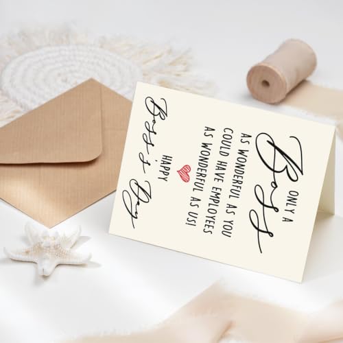 Happy Boss Day Card Gifts, Boss's Day Gifts for Women Men - color: BK-137