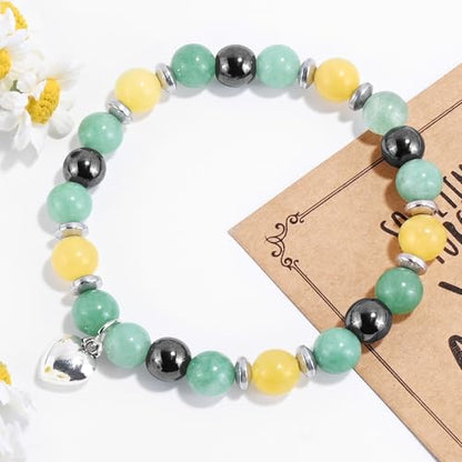VIBILIA Cross Beaded Bracelets for Women, Birthday Gifts - color: H 3. Heart - Three Color Jasper