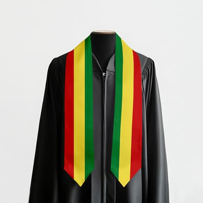 Graduation Satin Sash Scarf 72" Stole - color: Mali Flag
