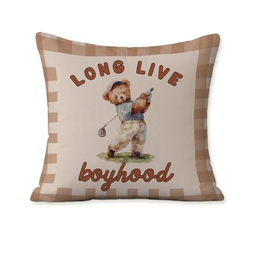 Kids Pillow Cover Long Live Boyhood - color: White-boyhood
