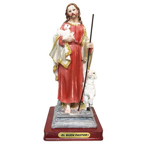 Good Shepherd Statue Jesus Sculpture Home Deco Decoration Holy Figurine Religious Decoration Estatua (12 Inch)