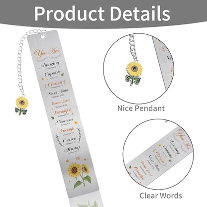 Christian Sunflower Bookmark and Pen Gifts, Scripture Book Mark - style: Christian, Sunflower