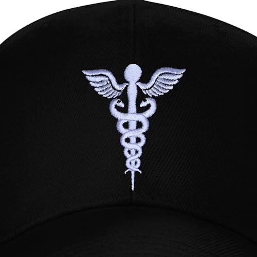 Embroidered Baseball Cap for Women Men Adjustable Baseball Hat Black Baseball Cap Trucker Hat - color: Medical