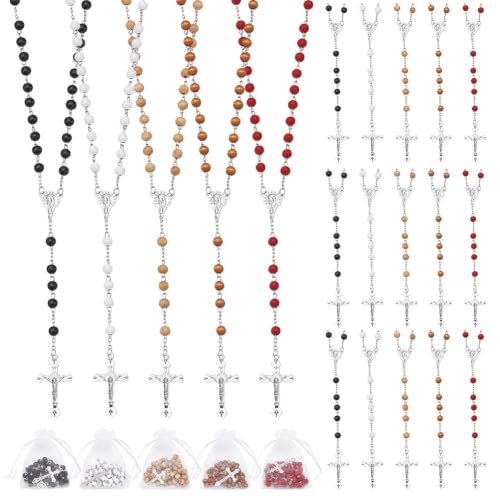 40 Sets Rosary Bead Bulk Catholic Christening Necklace Baptism