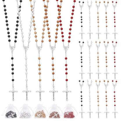 40 Sets Rosary Bead Bulk Catholic Christening Necklace Baptism