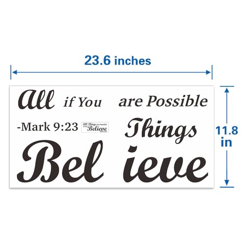 Mark 9:23 Bible Verse Wall Decal, Christian Faith Sticker