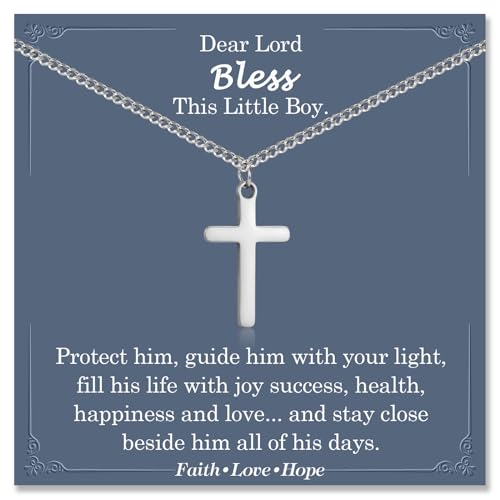 Cross Necklace for Boys Kids Christian Catholic Religious Gifts - color: Cross Necklace for Boys