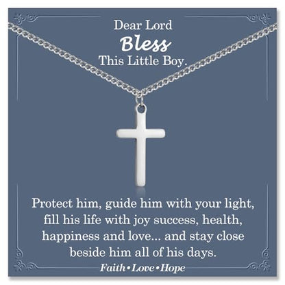 Cross Necklace for Boys Kids Christian Catholic Religious Gifts - color: Cross Necklace for Boys