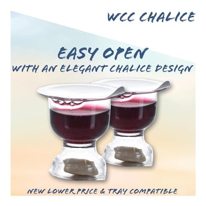 Chalice Prefilled Communion Cups 200 Count | Concord Grape Juice & Bread | Easy-Open | Tray & Seatback Pew Compatible - size: 200 Count (Pack of 1)
