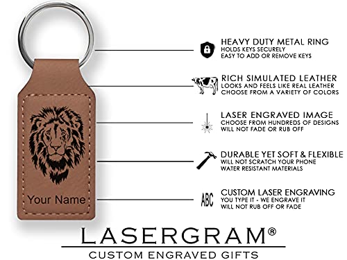 LaserGram Rectangle Keychain, Bible Verse John 3-16, Personalized Engraving Included - color: Dark Brown