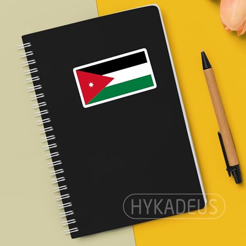 (3Pcs) Jordan Flag Sticker – Jordanian Stickers, Country Flag Vinyl Decal - color: Jordan