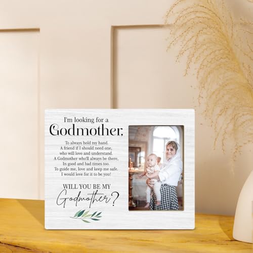 JioJio Chan Godmother Proposal Gift Picture Frame，Will You Be My Godmother - color: white02