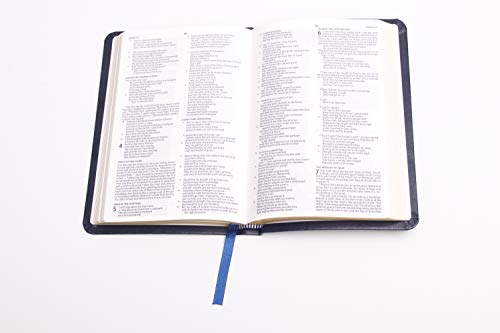 CSB Compact Bible, Value Edition, Navy LeatherTouch, Red Letter, Presentation Page, Full-Color Maps, Easy-to-Read Bible Serif Type