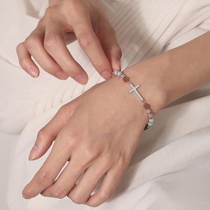 Crystal Cross Bracelet for Women Teen Girls Christmas Birthday Gifts - style: Friend