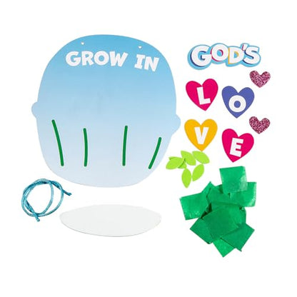 Fun Express Sunday School crafts for Kids VBS Christian Bible crafts Kit 12 Pack Religious Jesus Valentine crafts for Church Activities DIY Faith-Based Sign Project with No-mess Materials for Ages 4-8