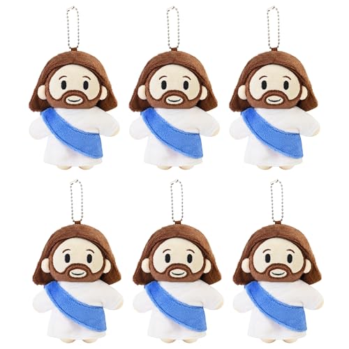 Jesus Plush Doll – Soft Religious Stuffed Animal for Kids – Christian Savior Toy for Easter, Baptism, First Communion, and Sunday School Gifts 12" - color: Blue-a