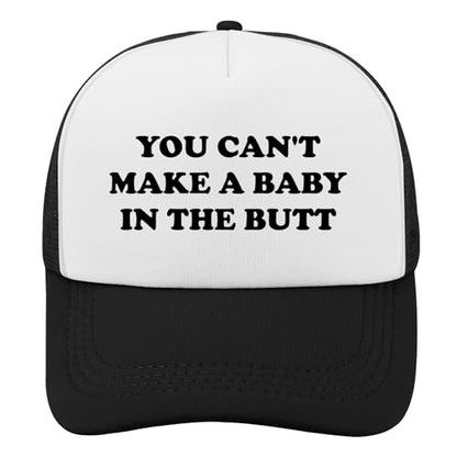Black Trucker Hat with Funny Saying, Funny Hat for Men & Women - color: Allblack-1